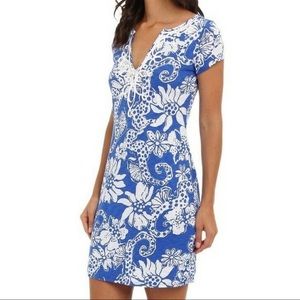 Lilly Pulitzer Brewster Dress Deep Sea Blu Quahog Chowdah NWT